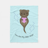 Je bent mijn Otter Half Fleece Deken (Voorkant)