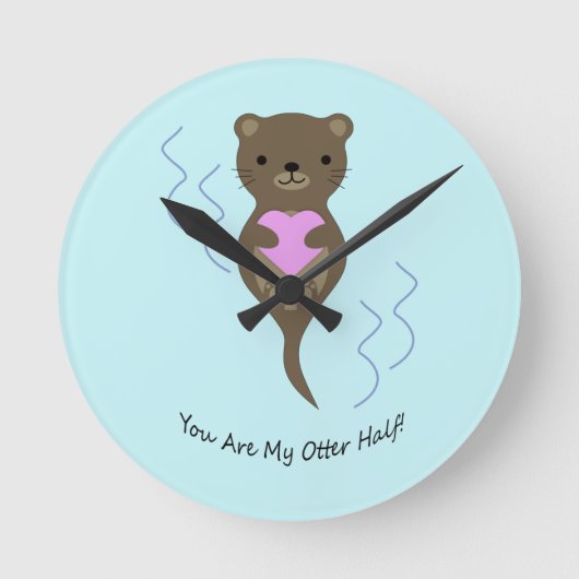 Je bent mijn Otter Half Ronde Klok (Voorkant)