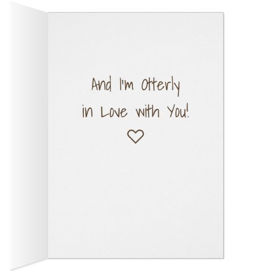 Je bent mijn otter-helft, een zoete liefde-Valenti (Binnen (Rechts))