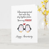 Je bent mijn PENGUIN Jubileum Kaart (Gele Bloem)