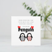 Je bent mijn Penguin Valentijnsdag Kaart (Staand voorkant)