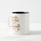 Je bent mijn perfecte match voor valentijn tweekleurige koffiemok (Voorkant links)