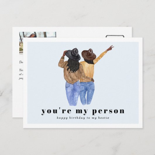 Je bent mijn persoon | Beste vriendschappelijke ve Briefkaart (Voorkant / Achterkant)
