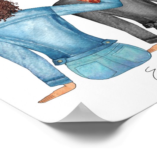 Je bent mijn persoon, Friendship Print, Gift for B Poster (Hoek)