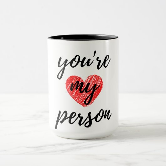 Je bent mijn persoon zwart mok (Midden)