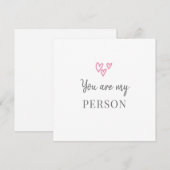 Je bent mijn persoonlijke jubileum / valentijn roz feestdagenkaart (Voorkant / Achterkant)
