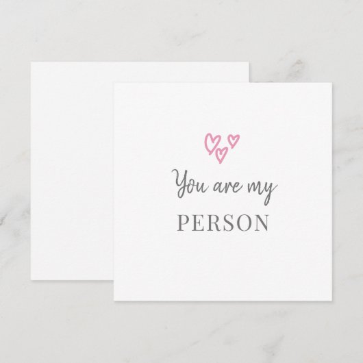 Je bent mijn persoonlijke jubileum / valentijn roz feestdagenkaart (Voorkant / Achterkant)