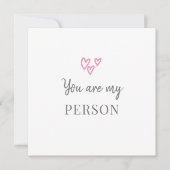 Je bent mijn persoonlijke jubileum / valentijn roz feestdagenkaart (Voorkant)