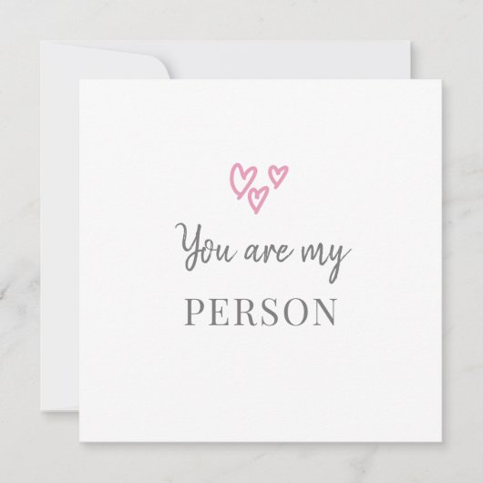 Je bent mijn persoonlijke jubileum / valentijn roz feestdagenkaart (Voorkant)