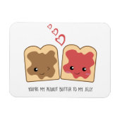 Je bent mijn pindakaas voor mijn Jelly Kawaii Cute Magneet (Horizontaal)
