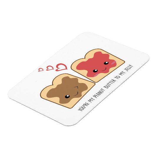 Je bent mijn pindakaas voor mijn Jelly Kawaii Cute Magneet (Linkerzijde)