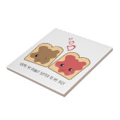 Je bent mijn pindakaas voor mijn Jelly Kawaii Cute Tegeltje (Zijkant)