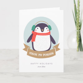 Je bent mijn pinguïn kerstkaart feestdagen kaart