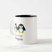 Je bent mijn pinguïn tweekleurige koffiemok (Voorkant links)