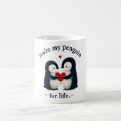 Je bent mijn pinguïn voor het leven paar koffiemok (Center)