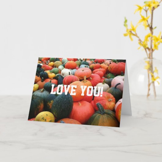 JE BENT MIJN "PUMPKIN FOR LIFE"-LOVE KAART (Gele Bloem)