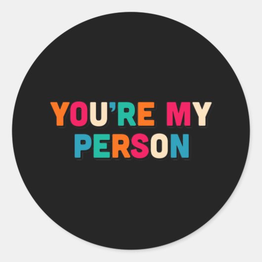 Je bent mijn ronde sticker (Voorkant)