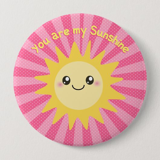 Je bent mijn schattige zon. ronde button 4,0 cm (Voorkant)
