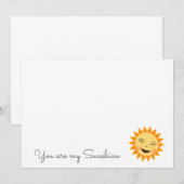 Je bent mijn schattige zonnetjes. notitiekaartje (Voorkant / Achterkant)