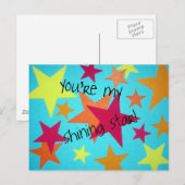 Je bent mijn schitterende ster! briefkaart (Voorkant / Achterkant)