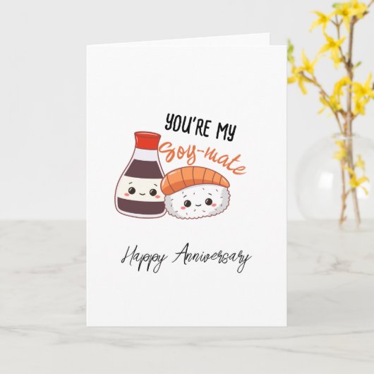 Je bent mijn SOY-MATE Jubileum Kaart (Gele Bloem)