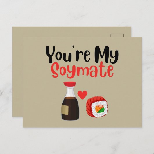 Je bent mijn Soymaat, Soy Briefkaart (Voorkant / Achterkant)