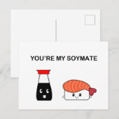Je bent mijn soymaat suziethesushi briefkaart (Voorkant / Achterkant)