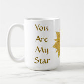 Je bent mijn ster altijd Golden White Koffiemok (Links)