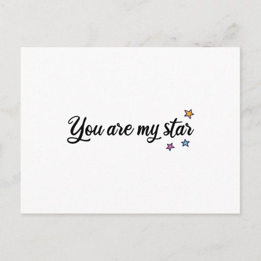 Je bent mijn ster briefkaart (Voorkant)