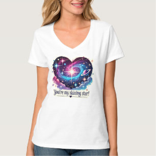 Je bent mijn stralende ster Cosmic Heart Design T-shirt