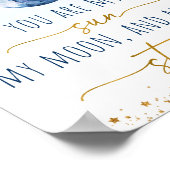 Je bent mijn Sun Moon Stars Space Blue en Gold Poster (Hoek)