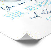 Je bent mijn Sun Moon Stars Space Blue en Gold Poster (Hoek)