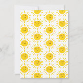 Je bent mijn Sunshine 1e verjaardagsfeestje Kaart (Achterkant)