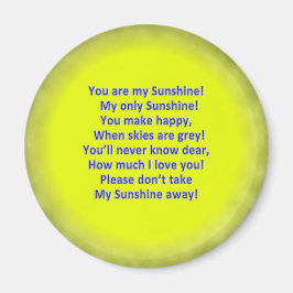 Je bent mijn Sunshine 2 1/4" ronde magneet