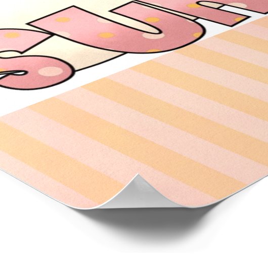 Je bent mijn Sunshine Baby Girl Art Print Poster (Hoek)