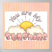 Je bent mijn Sunshine Baby Girl Art Print Poster (Voorkant)