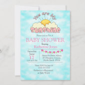 Je bent mijn Sunshine Baby Girl Shower Kaart (Voorkant)