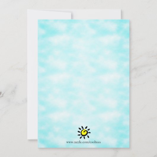 Je bent mijn Sunshine Baby Nuetral Shower-uitnodig Kaart (Achterkant)