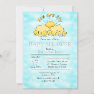 Je bent mijn Sunshine Baby Nuetral Shower-uitnodig Kaart
