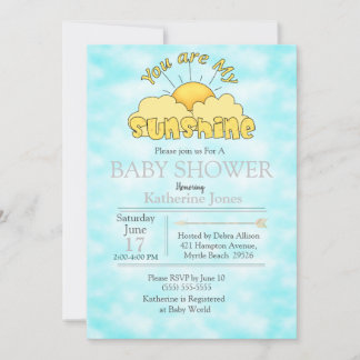 Je bent mijn Sunshine Baby Nuetral Shower-uitnodig Kaart