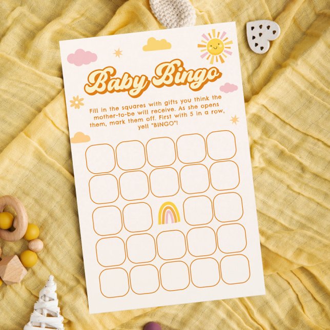 Je bent mijn Sunshine Baby shower Baby Bingo spel (Creator heeft geüpload)