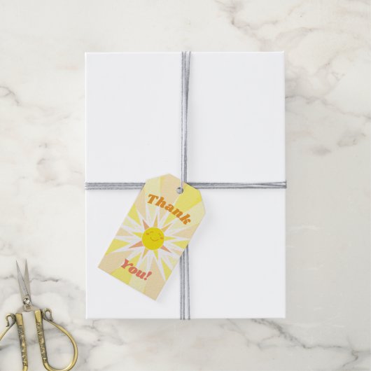 Je bent mijn Sunshine Baby shower Dank je Cadeaulabel (Met Touw)