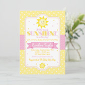 Je bent mijn Sunshine Baby shower Invitation Kaart (Staand voorkant)