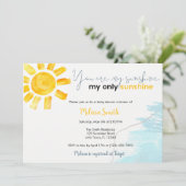 Je bent mijn Sunshine Baby shower Kaart (Staand voorkant)