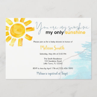 Je bent mijn Sunshine Baby shower Kaart