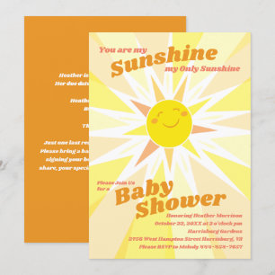 Je bent mijn Sunshine Baby shower Kaart