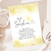 Je bent mijn Sunshine Baby shower Kaart
