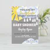 Je bent mijn Sunshine Baby shower nodigt uit Kaart (Staand voorkant)