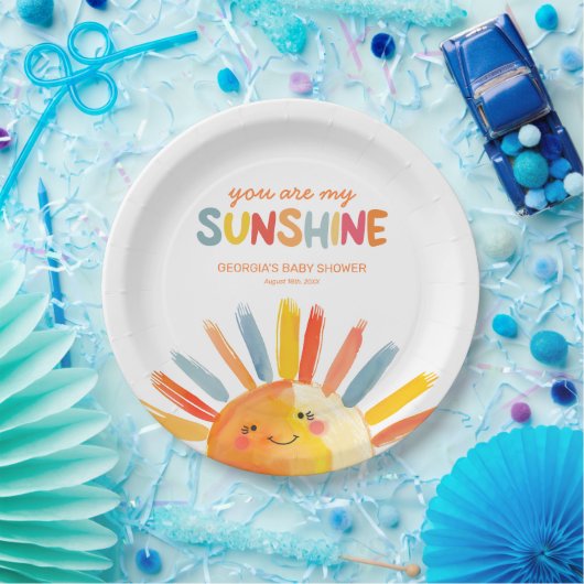 Je bent mijn Sunshine Baby shower Papieren Bordje (Feest)