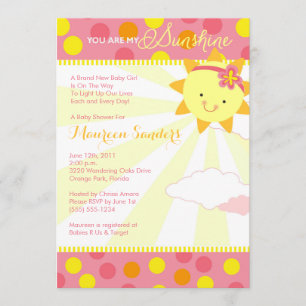 Je bent mijn Sunshine Baby Shower-uitvindingen - M Kaart